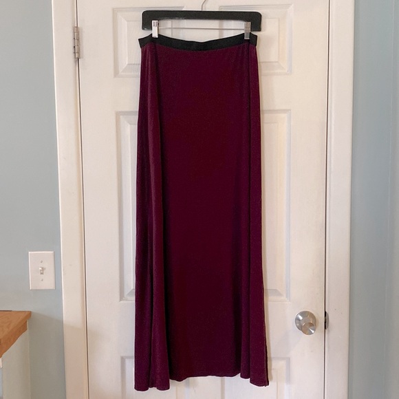 Free People Plum Stretch Maxi Skirt - Picture 3 of 10
